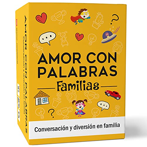 AMOR CON PALABRAS - Familias ‍‍‍ Juegos de Mesa Familiares para niños Que fortalecen los vínculos Familiares creando Conversaciones de Calidad Mediante Divertidos Juegos de Cartas